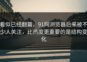 看似已经翻篇，91网浏览器后来被不少人关注，比热度更重要的是结构变化