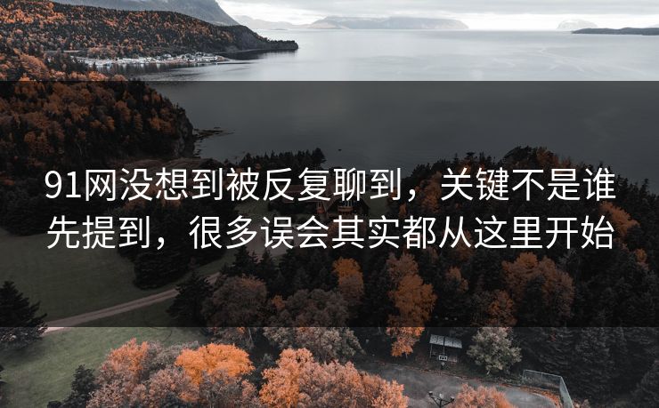 91网没想到被反复聊到，关键不是谁先提到，很多误会其实都从这里开始