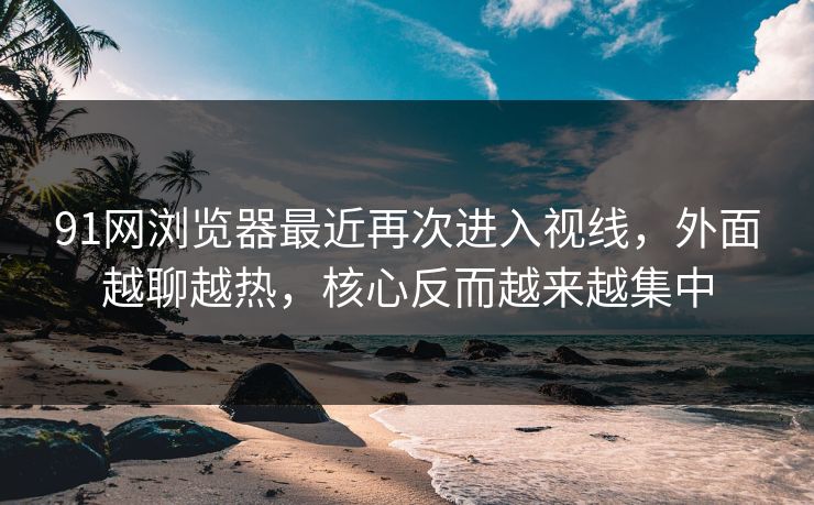 91网浏览器最近再次进入视线，外面越聊越热，核心反而越来越集中